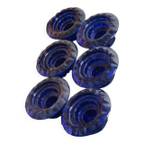 Navy blue candle holders