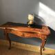 Wooden Console with Smoked Glass, 1950s