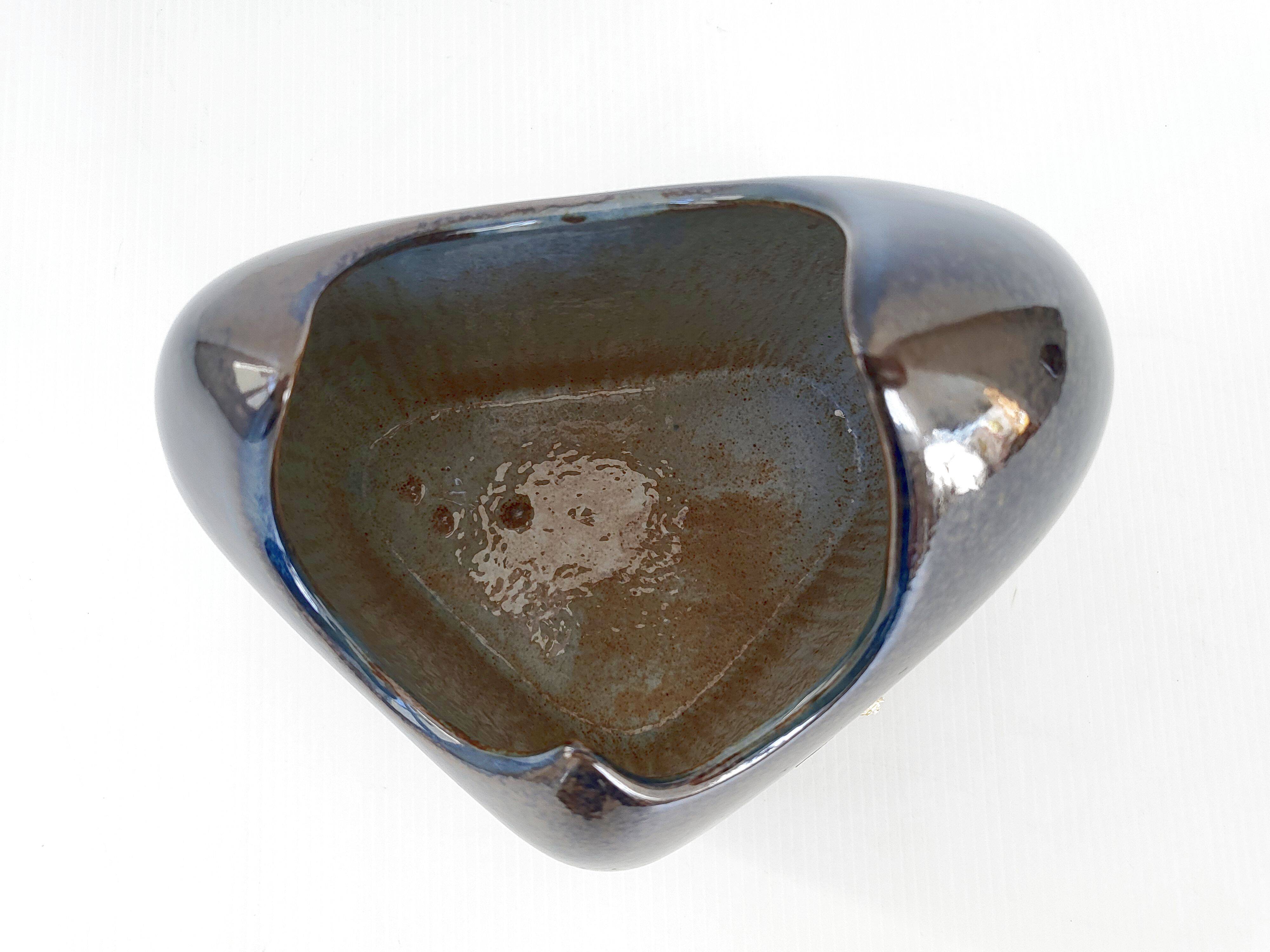 Vintage stoneware vase Les Charmes 1970