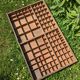 Casier d'imprimerie vintage en bois