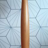 Solid beech table lamp with brown lampshade