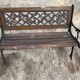 Garden bench in wood and cast iron from the 80s