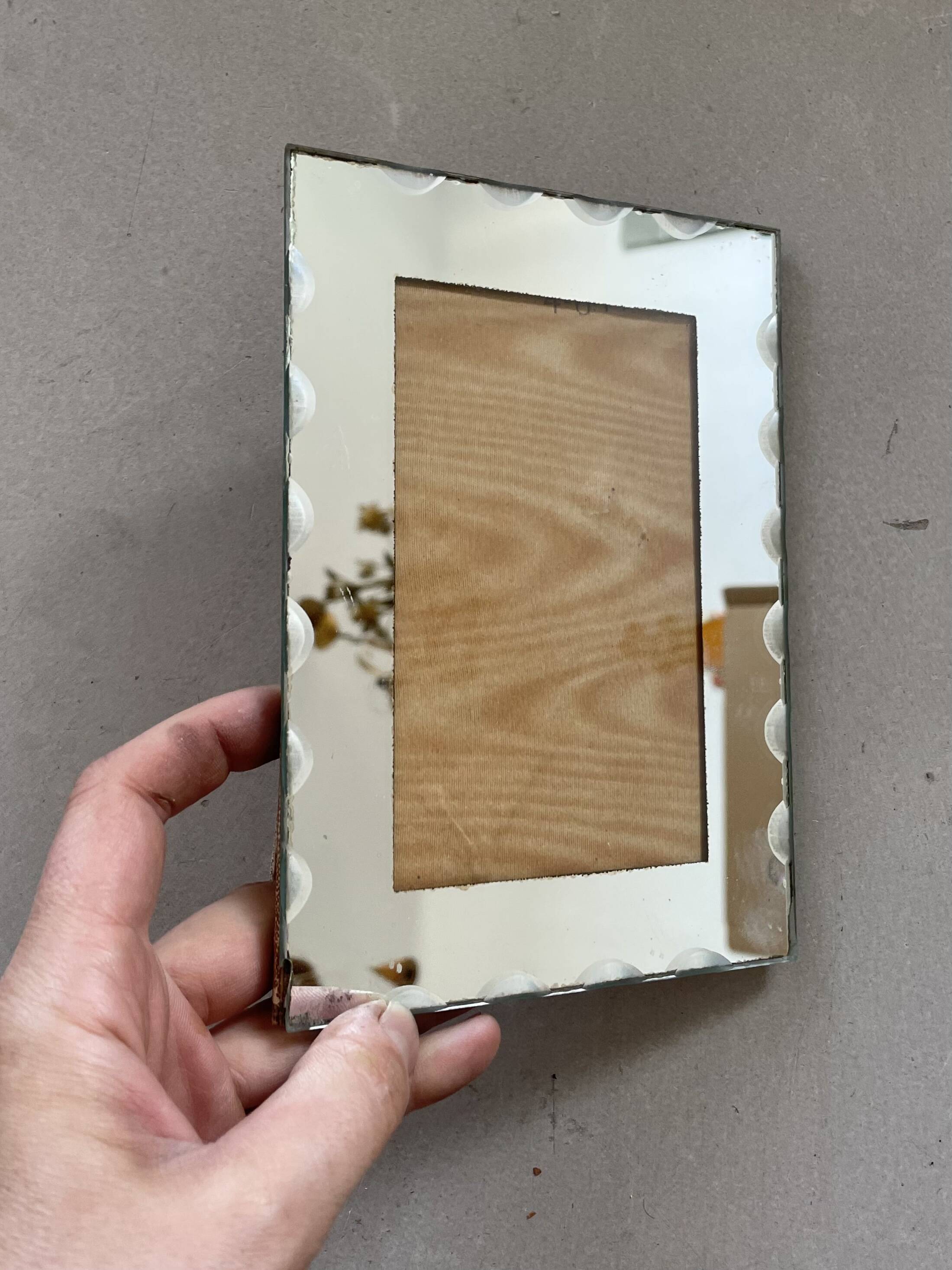 Small old mirror frame to stand