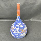 Asia, narrow neck ceramic vase, 20th century signature
