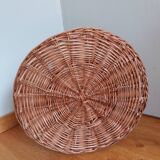 Rattan wicker glass and bottle holder basket