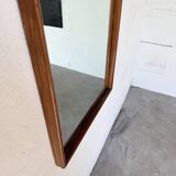 Miroir scandinave en teck massif 1970
