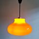 Large vintage pendant light in orange opaline, 1970s