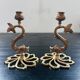 Pair of gilded bronze candlesticks