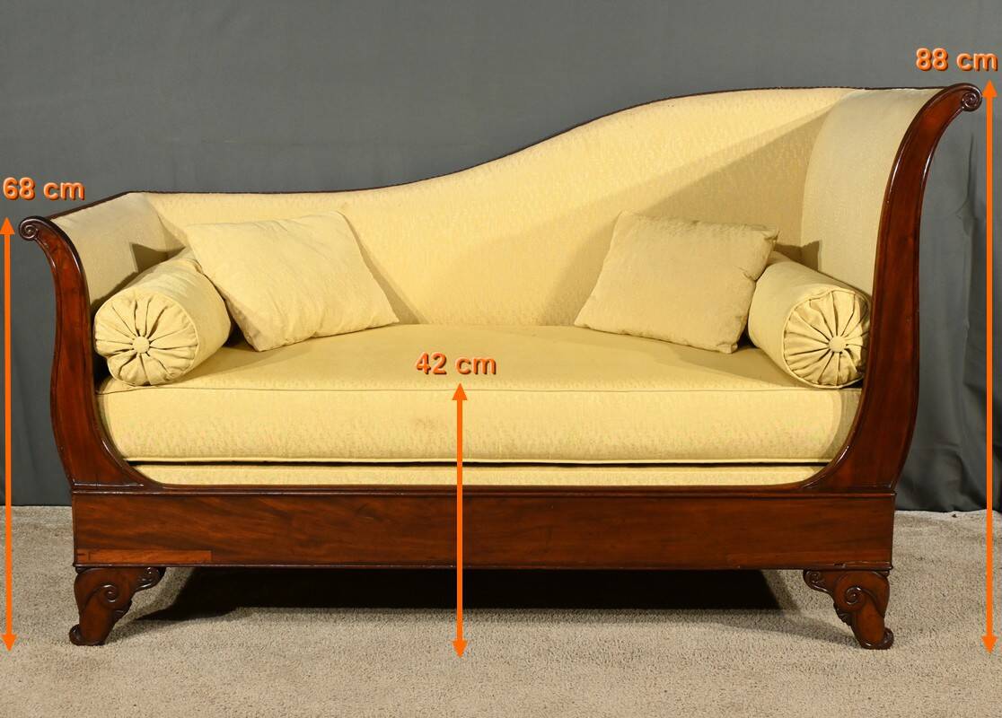 Mahogany Backrest Daybed, Restoration Period – Part 1 of the 19th Century