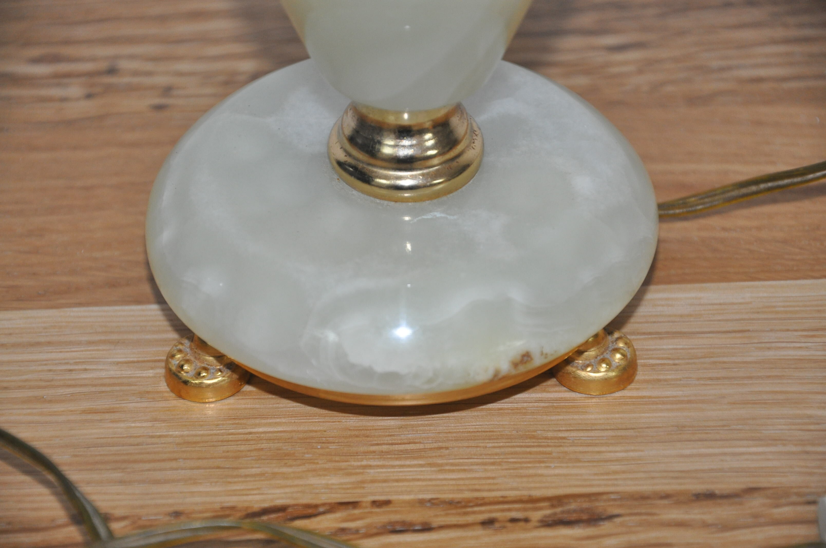 Lamp base in onyx and brass 60s
