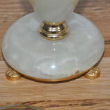 Lamp base in onyx and brass 60s