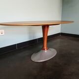 Czech vintage coffee table, wood and metal