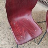 Set of chairs Pagholz Model 15074 by Elmar Flottoto in 1956