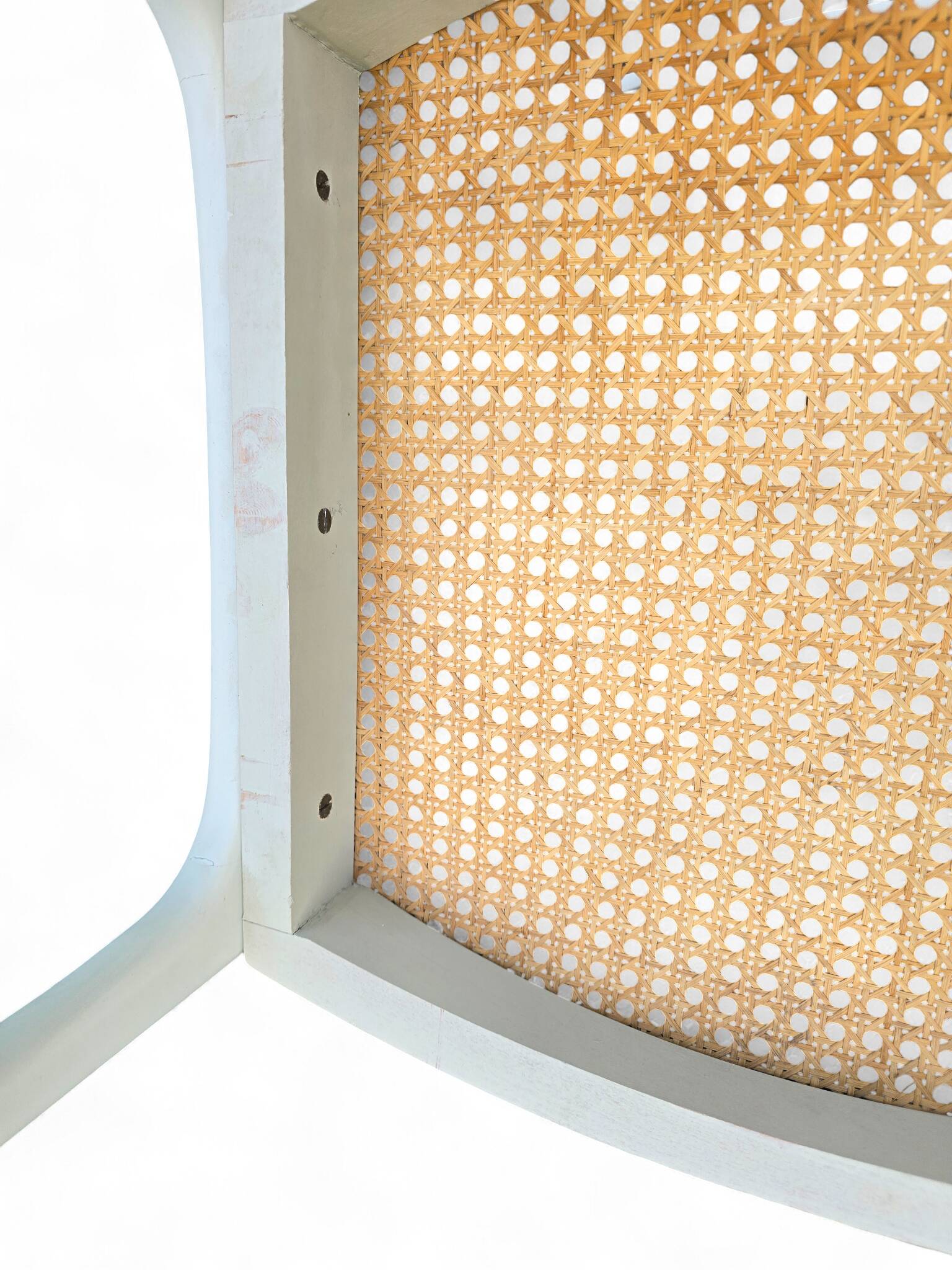 Set of 5 white Baumann "Sleigh" chairs