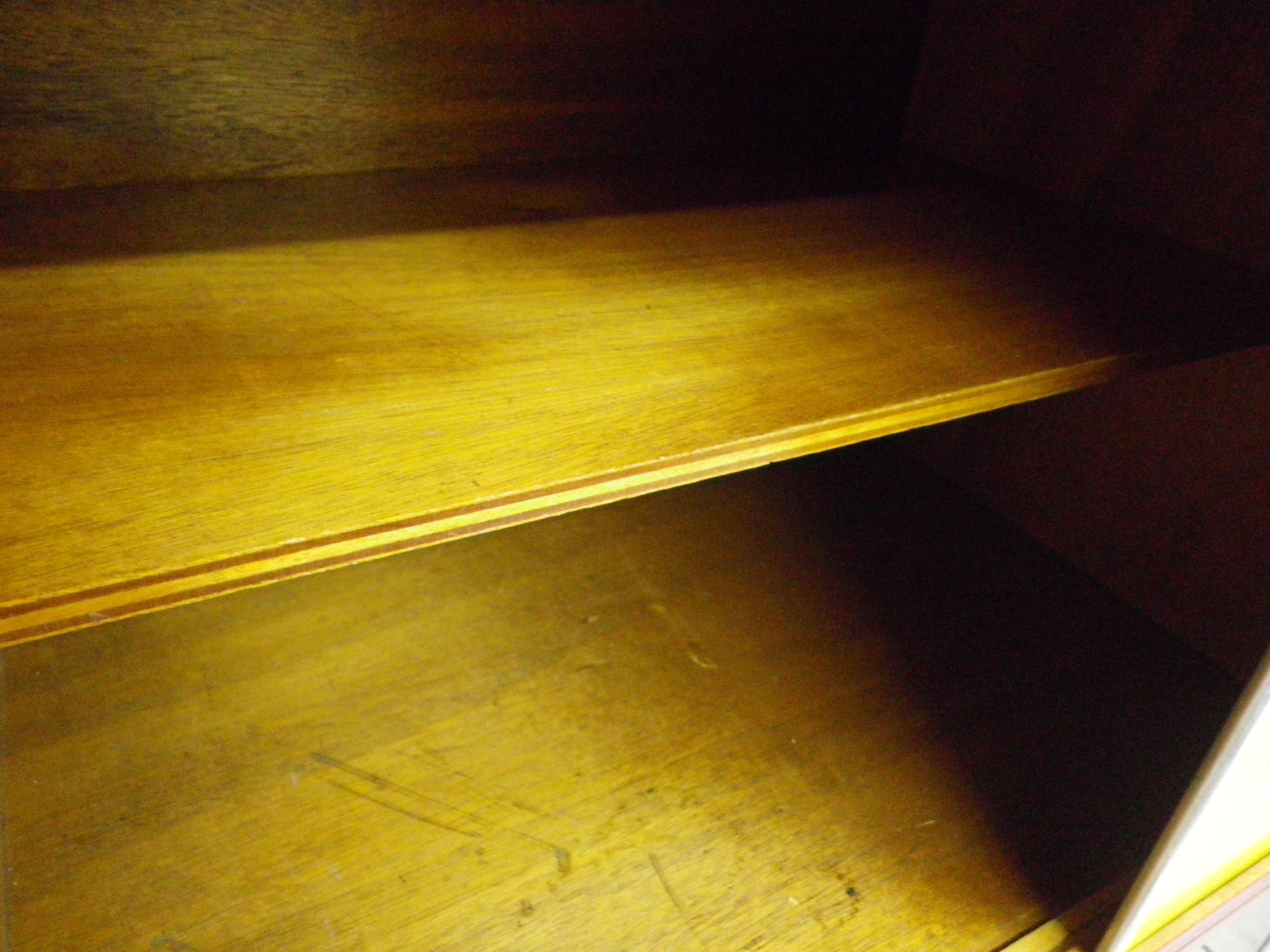 Vintage storage cabinet/sideboard with shelves, wood, formica, carlene