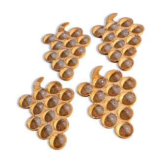 Set of Vallauris snail dishes