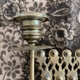 Antique extendable brass wall sconce