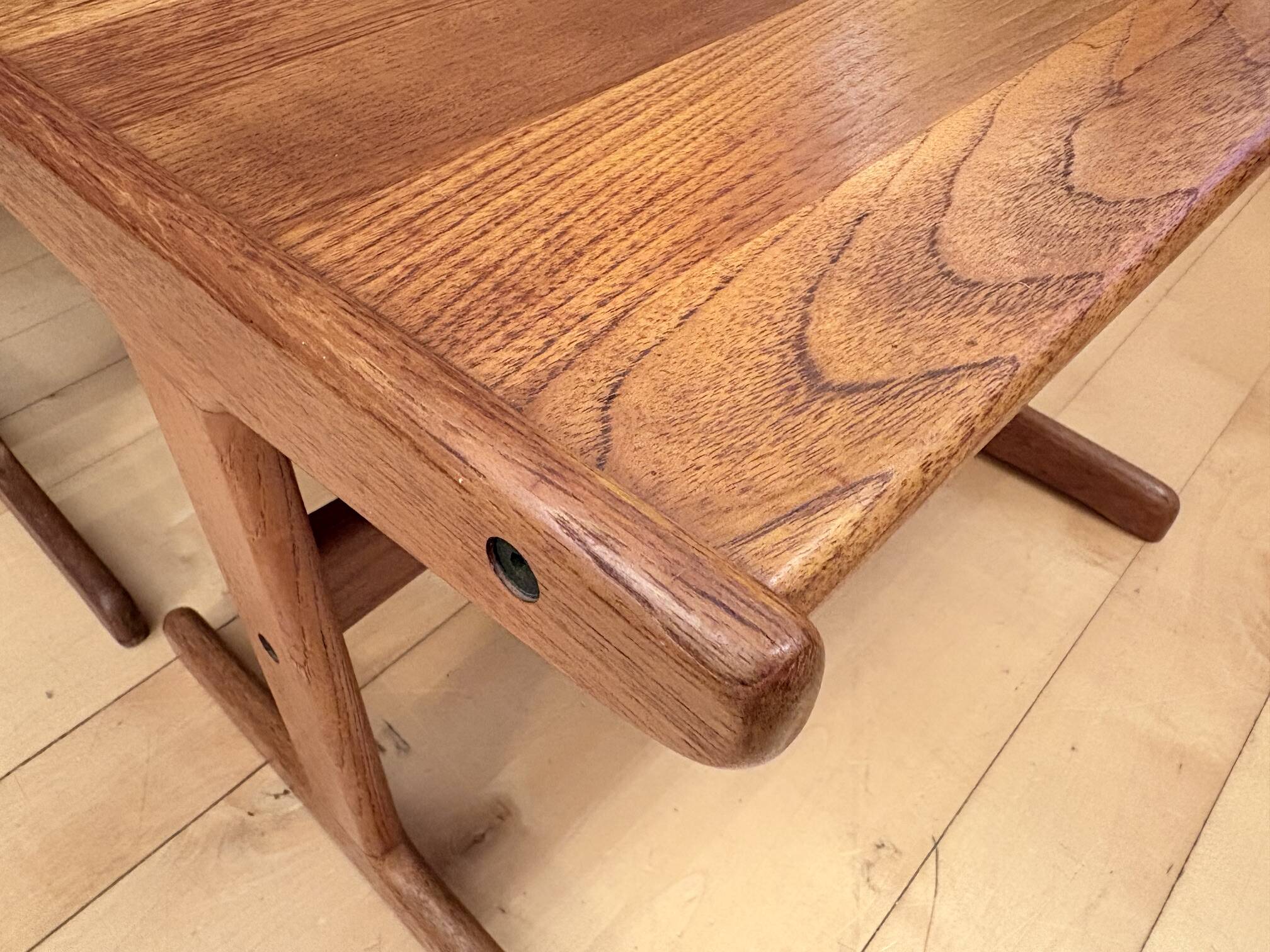 Set of three teak tables, Denmark, 1960s