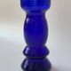 Cobalt blue blown glass vase 17.5cm