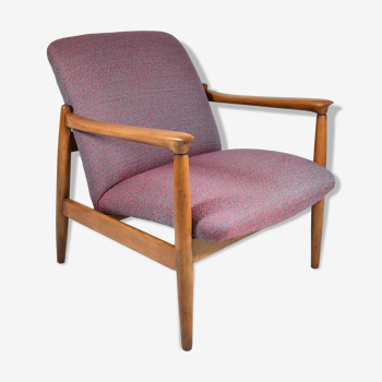 Original restored armchair GFM-64, designer E.Homa, 1960s, Teak