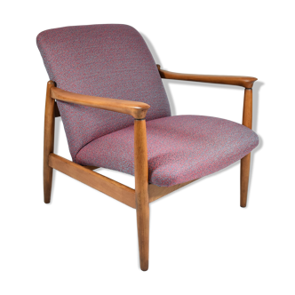 Original restored armchair GFM-64, designer E.Homa, 1960s, Teak
