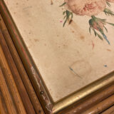 Hairdresser, vintage rattan desk, in the style of Audoux Minet.