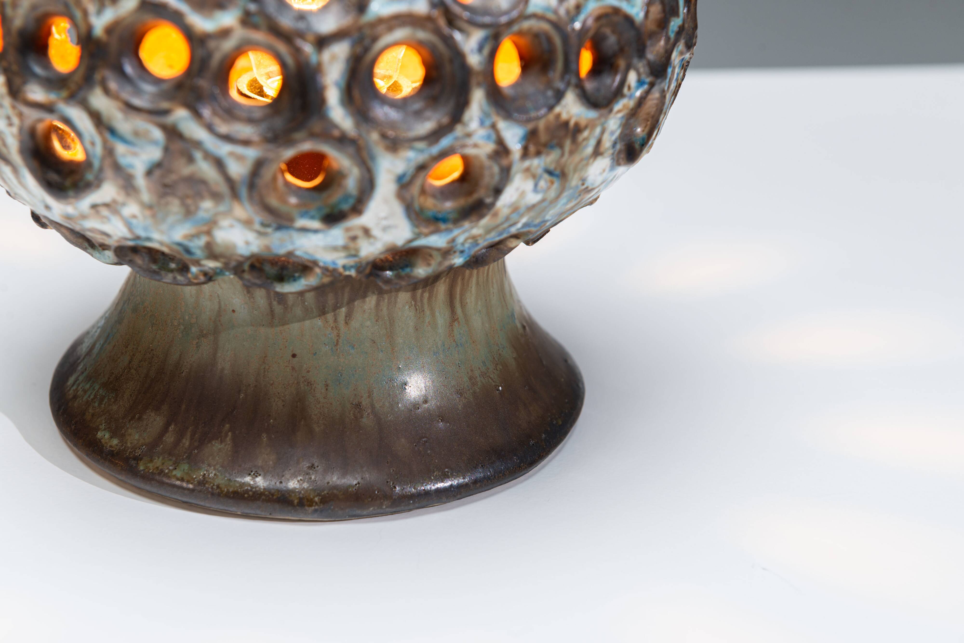 Pair of ceramic table lamps by Bruno Karlsson for EGO Stengods Atelje