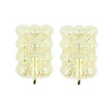 Pair Of Mid Century Bubble Glass Wall Lights - H. Tynell for Limburg, 1960s