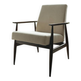 Scandinavian beige corduroy armchair modern design H.Lis
