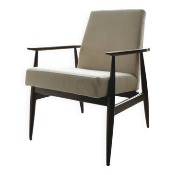Scandinavian corduroy armchair beige modern design H.Lis