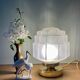 Vintage art deco globe table lamp in frosted glass
