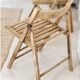 Pair of folding wooden chairs