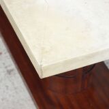 Coffee table in wood and parchment, France, 1930s
