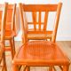 Set of 4 Luterma bistro chairs, cane effect, 1950