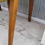 Paire de fauteuils bridge vintage 1950s pieds compas design