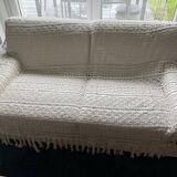 Bedside rug - throw in old cotton thread