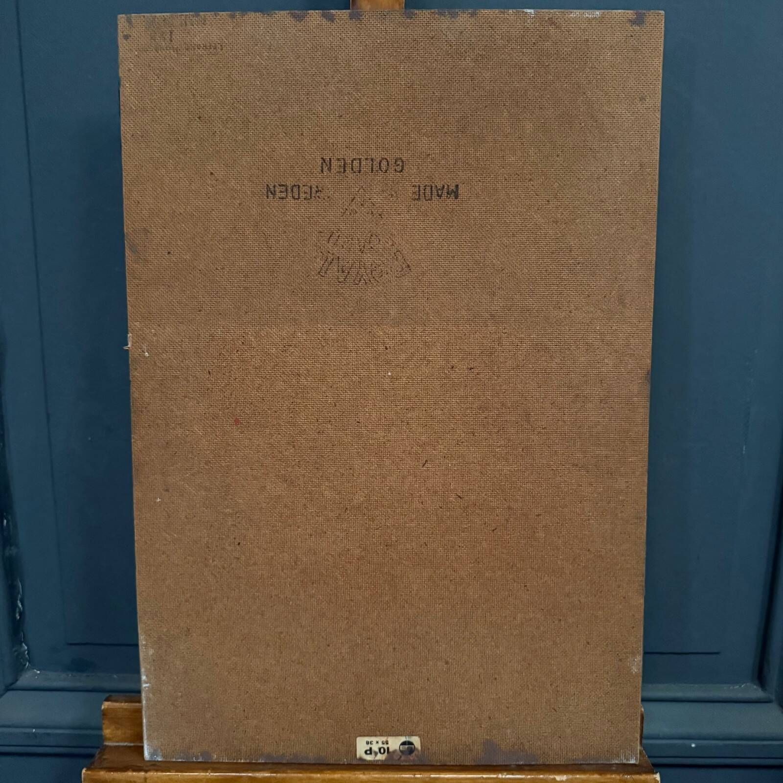 Oil on cardboard modern composition by François de Chabot 1960-70