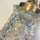Old brass swan neck wall light and transparent glass tulip vintage decoration
