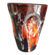 Vase Vallauris 1960s – pleated shape – drip glazes
