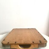 Wooden and metal tray 50s