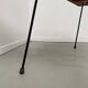 Table basse osier tressé et métal 1960