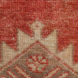 3x11 geometric red oushak runner