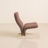 F780 "Concorde" chocolate brown armchair by Pierre Paulin for Artifort 80's