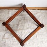 Scandinavian coffee table in wood and glass