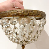 Lustre laiton et pampilles cristal