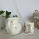 Teapot/coffee maker set with mug slip pattern breakfast hand-painted pieces