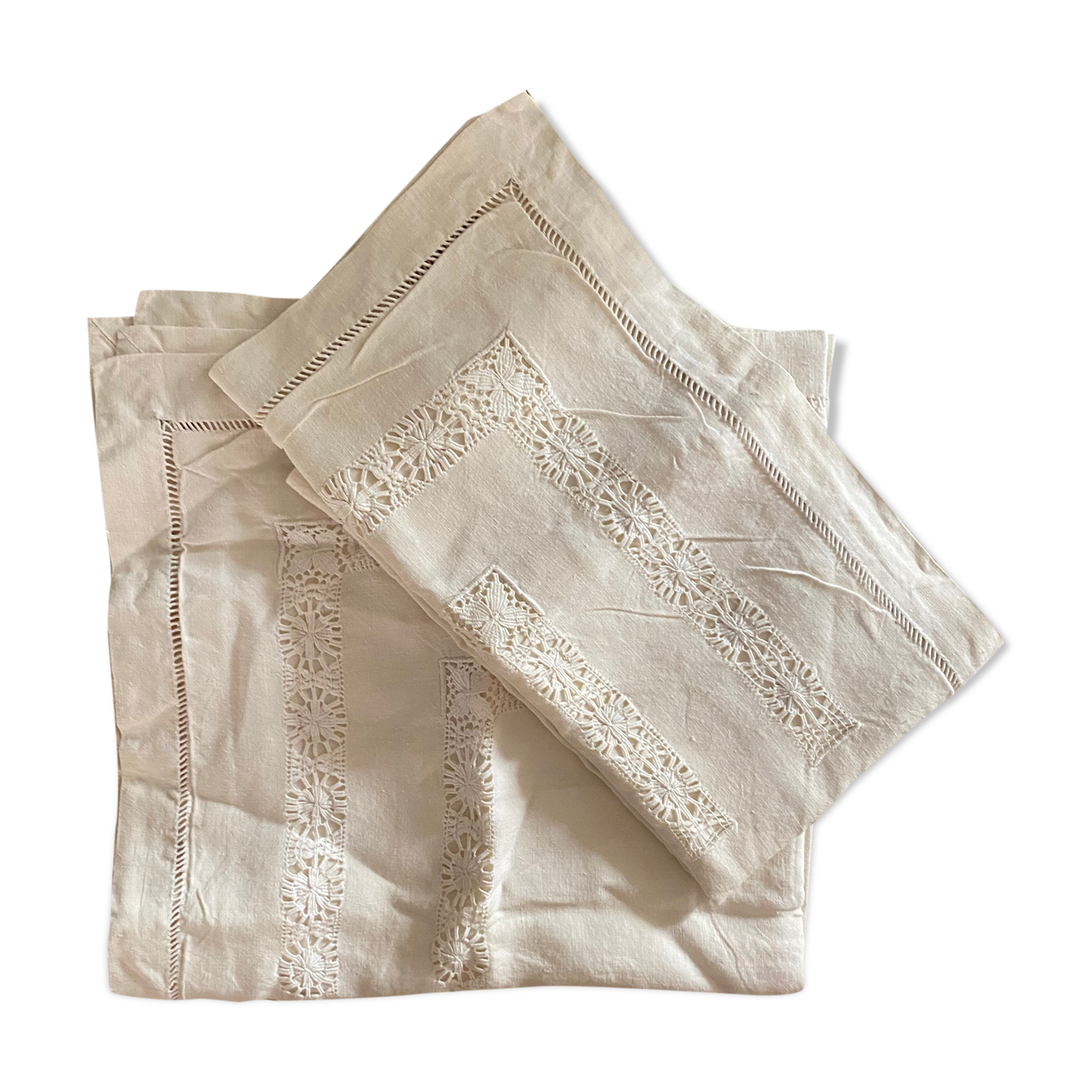 Pair of embroidered pillowcases