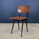 Ensemble de 4 chaises obo 60.10 bois miel pieds compas noirs