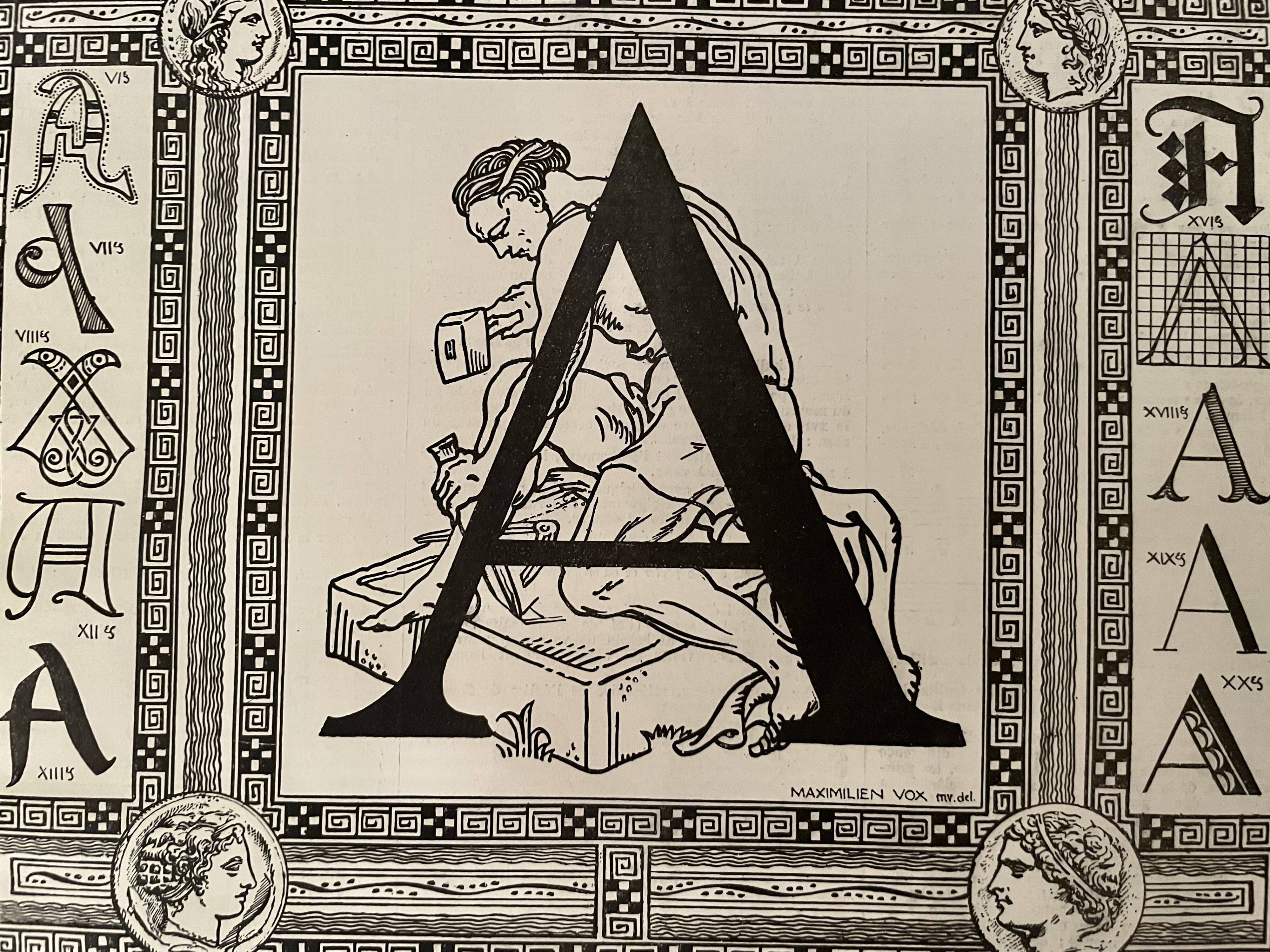 Lithograph letter A - 1930