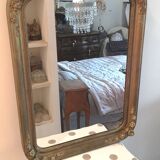 Old rectangular gold flower mirror 82 x 62 cm